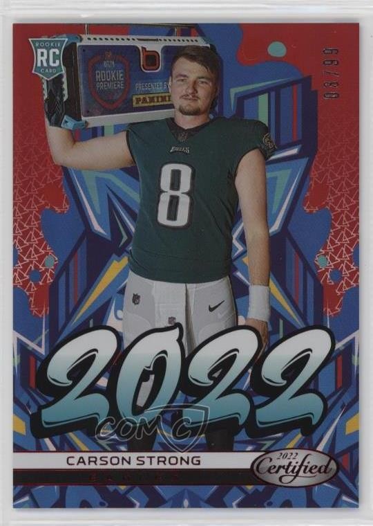 2022 Certified 2022 Mirror Red 3/99 Carson Strong #2022-6 Rookie RC rf2