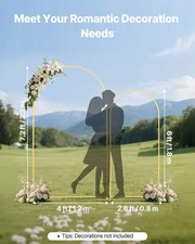 Arch Backdrop Stand, Set of 2, 7.2 ft and 6 ft, Stable Structure, Easy Assembly,