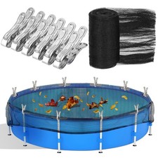 15 Feet Round Leaf Net Cover for Above Ground Pool, Winter Cover Mesh Cover w...
