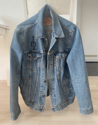 Levi Strauss & Co. Herren Jeansjacke Denim blau M Knopf bestickt