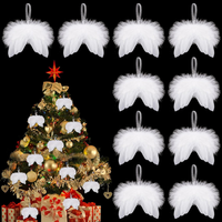 10 StüCk EngelsflüGel Weihnachten, Engel Christbaumschmuck Weiß Federn Weihnacht