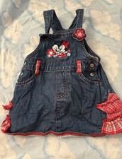 Abito jeans denim bambina Topolino Minnie Mouse vintage 12 mesi