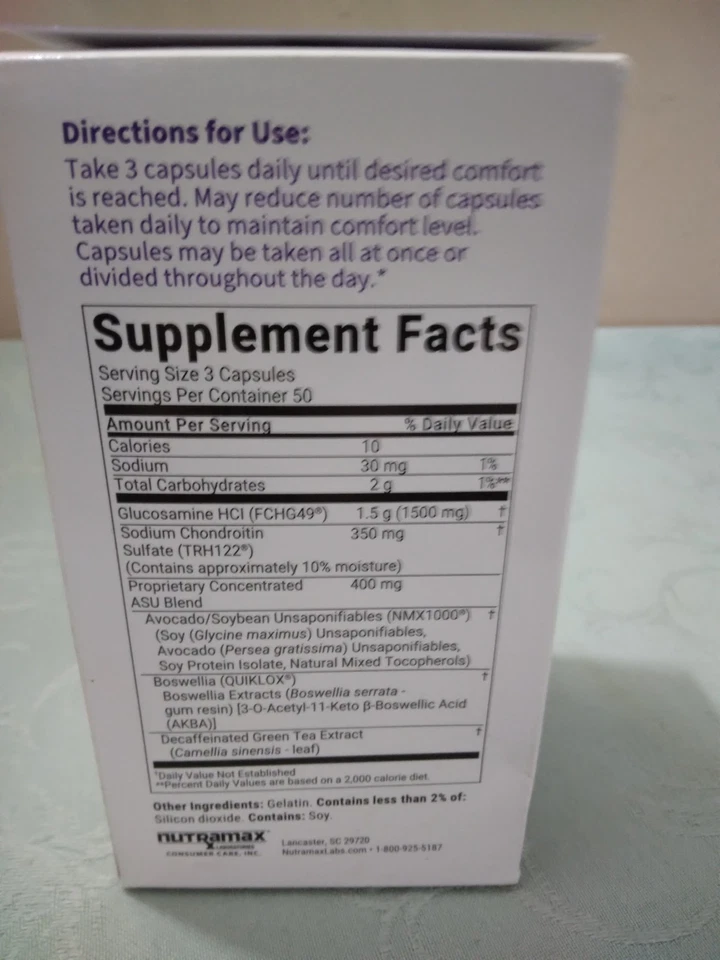 nutramax cosamin asu salud articular 150 cápsulas 12/28 exp. Nuevo en caja Foto 3 de 4