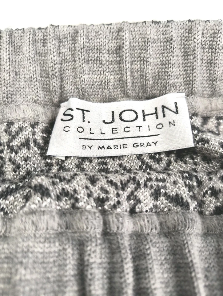 Falda grande de piel de leopardo St John blanca y negra Foto 3 de 4