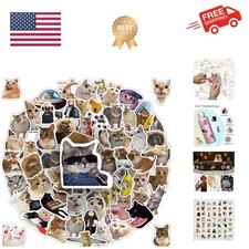 100 Pcs Cat Stickers, Funny Cat Meme Stickers, Cute Kitten Decals for Laptop ...