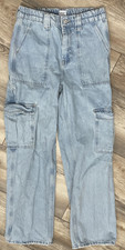 BDG Urban Outfitters Blue Skate Jeans Wide Leg Cargo Pants Women's 28"X32"