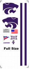 Like Kansas State Wildcats Full Size Football Helmet Decals 8 Mil Convex