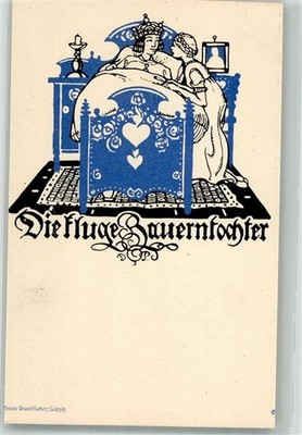 38172632 - the wise peasant daughter of the Brothers Grimm with silhouette fairy tale