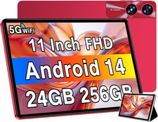 Tablet 11 Inch Android 14 Tablets, 24GB 256GB 1TB Expand, Android Tablet with 80