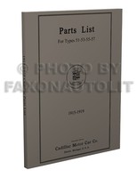 Cadillac Teilebuch 1915 1916 1917 1918 1919 Master-Katalog Modelle 51 53 55 57