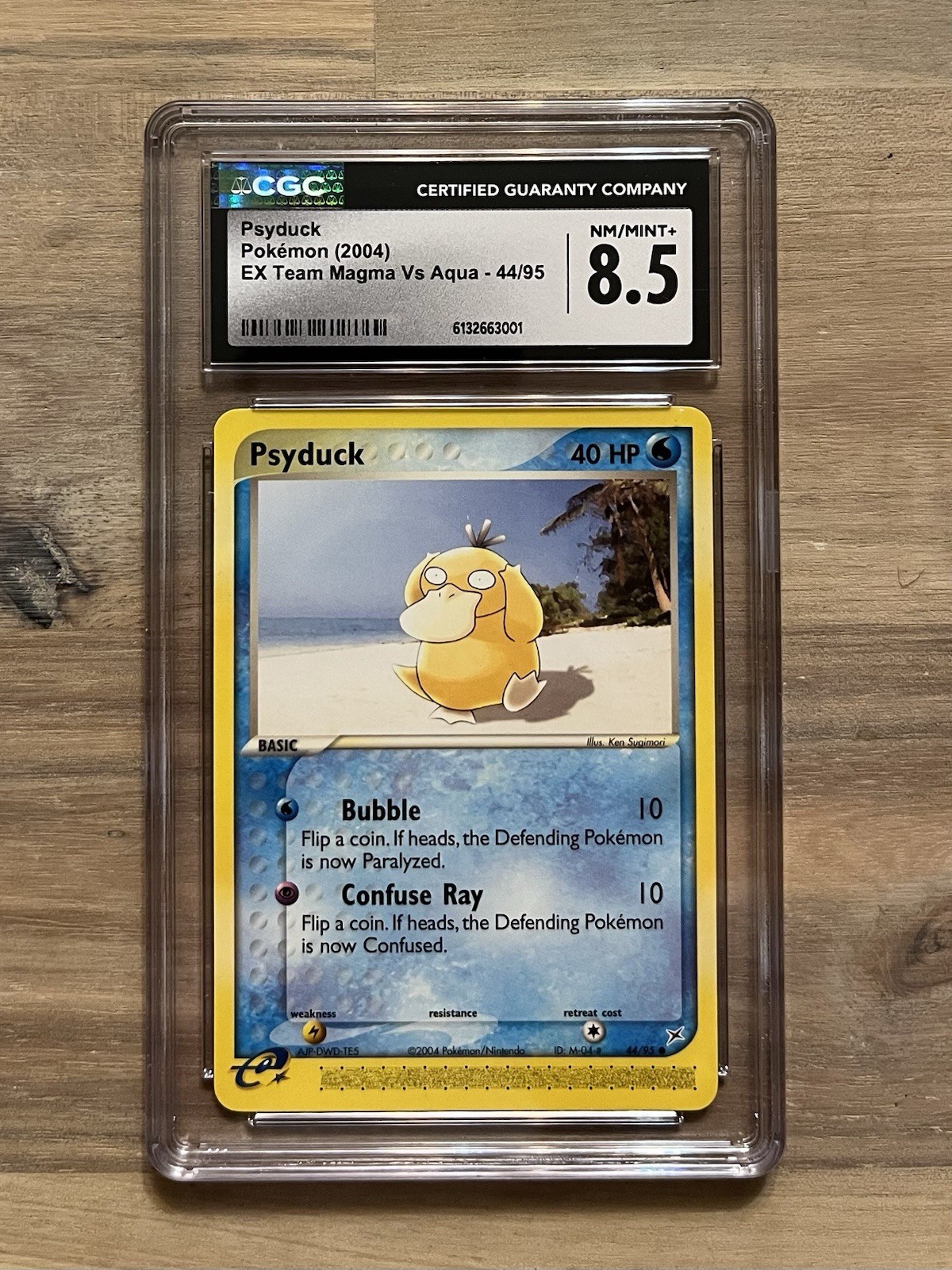 Psyduck CGC 8.5 Pokemon 2004 EX Team Magma vs Team Aqua 44/95 Low POP