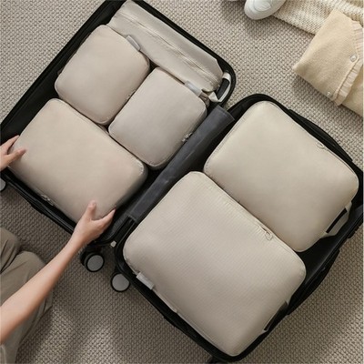 Luggage Organizers Set Durable Nylon Suitcases Packing Cubes for Clothes Shoes