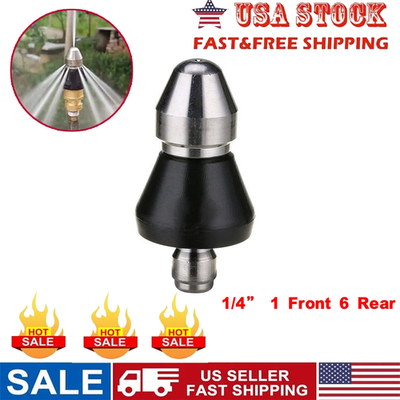 #ad #ad Sewer Cleaning Tool High pressure Nozzle 5000psi Pipe Cleaner 1 4quot; Connector USA $6.73