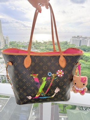 Louis Vuitton x Murakami Neverfull MOCA MM Bag Anime SuperFlat LV