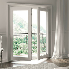 Kunststoff Stulp Balkontür 2 flügelig Terrassentür Dreh Kipp ohne Mittelsteg