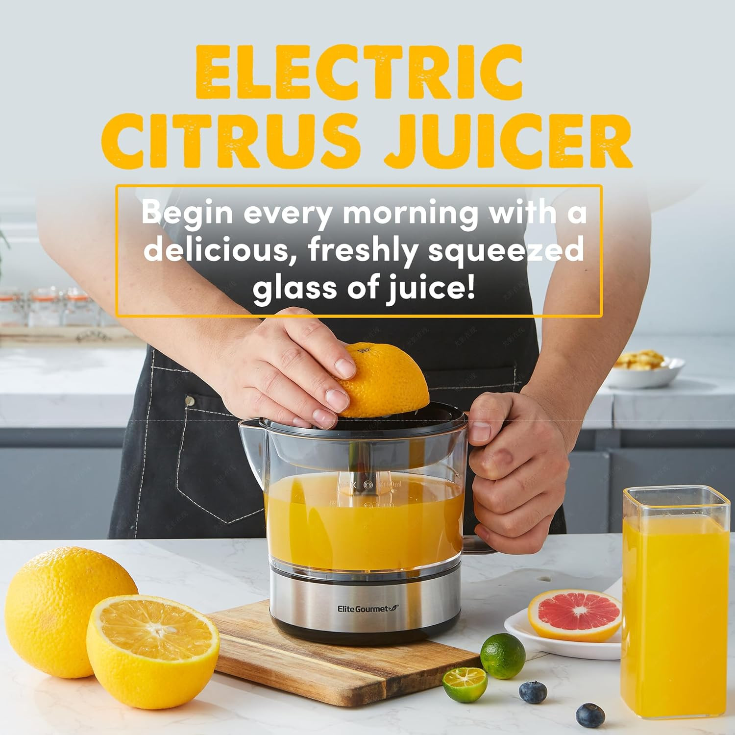 Electric Citrus Juicer Large Volume Juice Squeezer Lemon Orange Pulp Extractor .