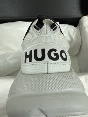 Hugo Boss Mens Leon Runn Shoes Light Pastel Grey US Size 7 EU 40 New With Box