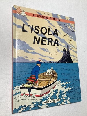 HERGÉ - THE ADVENTURES OF TINTIN - THE BLACK ISLAND - 1977 GANDUS - CARDBOARD