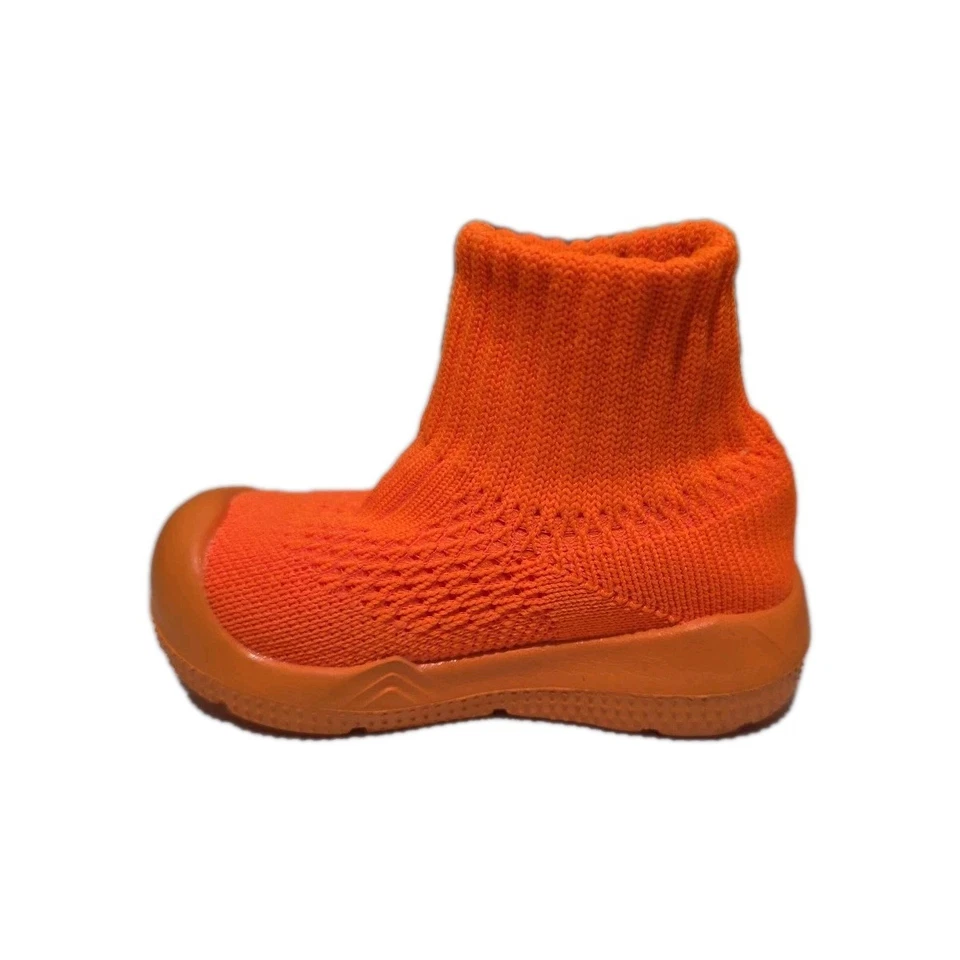 6-9 Meses Bebé Calcetín Zapatos Niños Niñas Primer Caminar Zapatos Antideslizantes Neo Naranja Foto 3 de 4