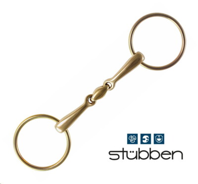 Stubben Steeltec Bit 2922 Lose Ringtrense Golden Süß Kupfer Erdnuss Lutschtablette