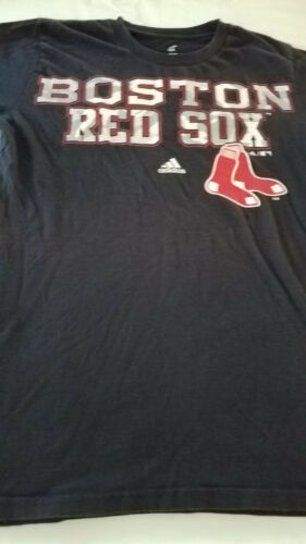 BOSTON RED SOX Adidas Top Shirt Boy's Youth XL XLARGE BLUE COTTON FENWAY PARK