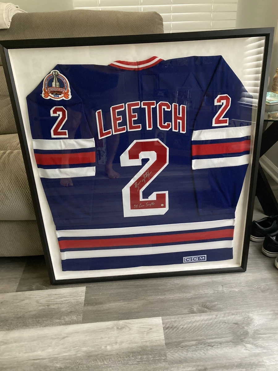 Brian Leetch Autographed 8X10 New York Rangers Home Jersey