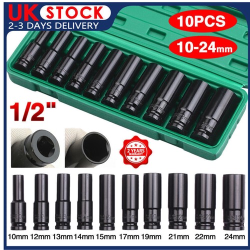 Deep Impact Socket 1/2" Drive Long Reach Thin Wall 10Metric Sockets 10