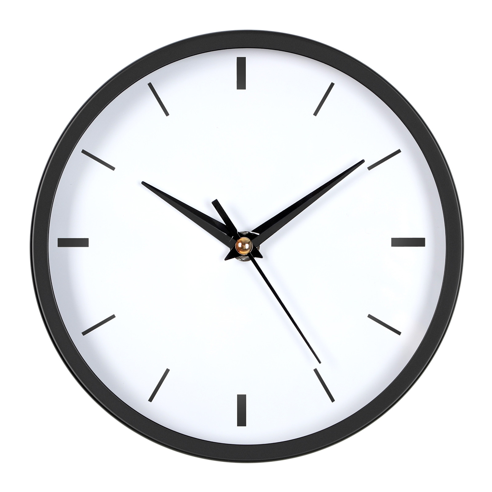 8inch Stainless Steel Wall Clock Silent Non-Ticking Wall Clocks Battery Operated