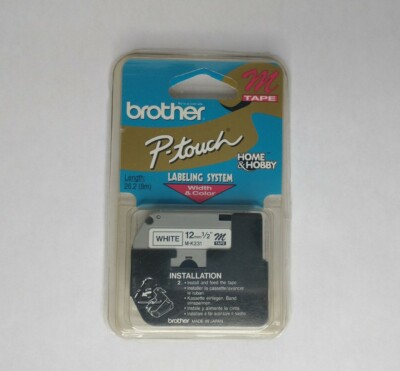 Brother P Touch Labeling System Label M Tape 1/2'' 12 mm White New