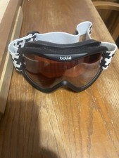 Bolle Ski Snowboard Goggles Red Lense Black White Wide Band