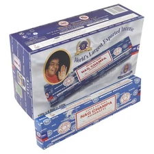 Satya Sai Baba Nag Champa Incense Sticks Agarbatti Pack-6 x 100 = 600 Grams Box