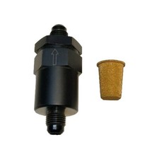 6an Inline Fuel Filter 30 Micron Billet Aluminum Black For 38 Fuel Line