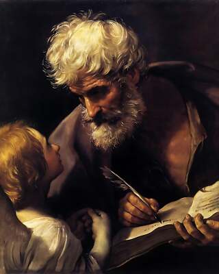 St. Matthew and the Angel Painting by Guido Reni 8x10'' Art Print
