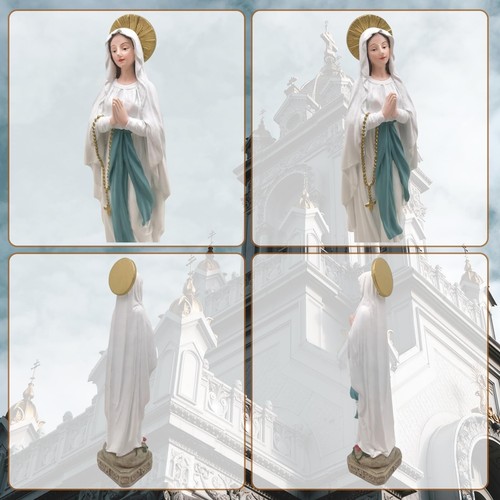 Our Lady of Lourdes Statue 11" - Blessed Virgin Mother Mary Figurine, Ideal f... - Picture 6 of 9