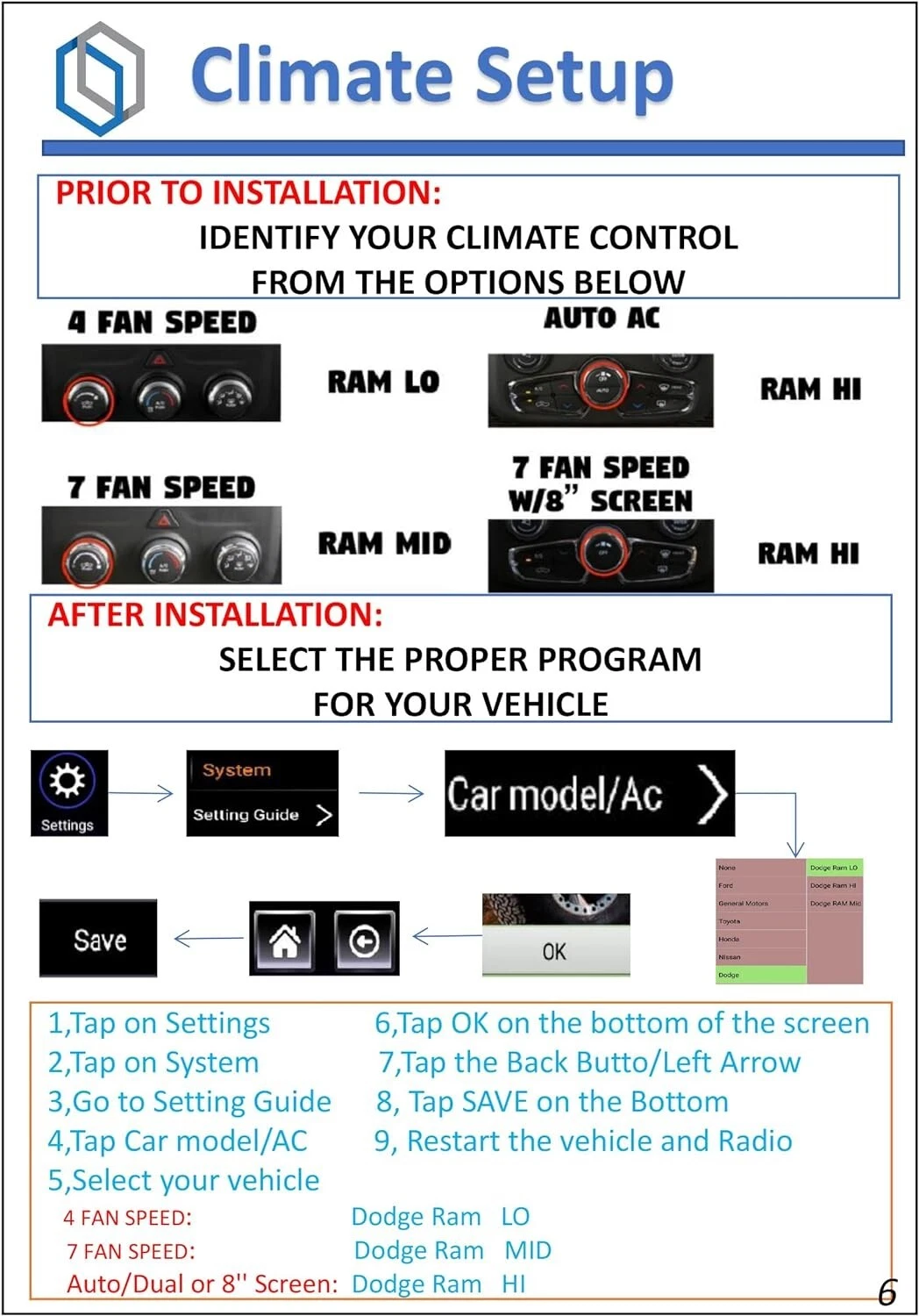 LINKSWELL GEN 5 Android Car Radio Stereo For Dodge Ram 1500 2500 3500 2013-2018 - Picture 3 of 13