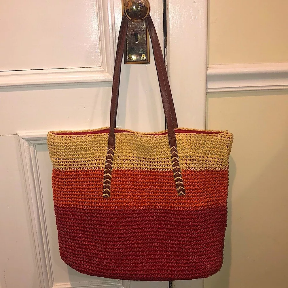 Lucky brand straw best sale bag