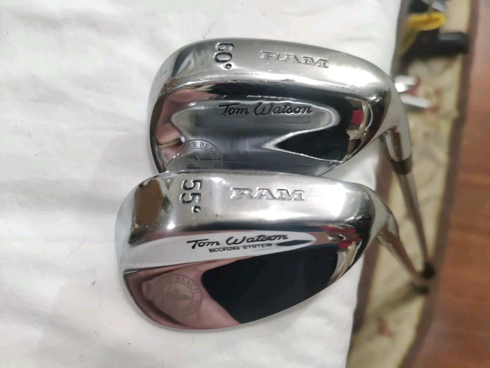 RAM TOM WATSON SCORING SYSTEM REFINISHED WEDGES 56° & 60° PEBBLE BEACH GOLF LOGO
