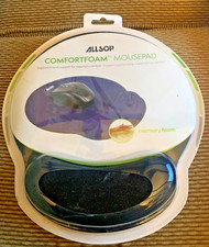 Allsop MousePad Pro Memory Foam Mouse Pad with Wrist Rest Black -NEW in pkg