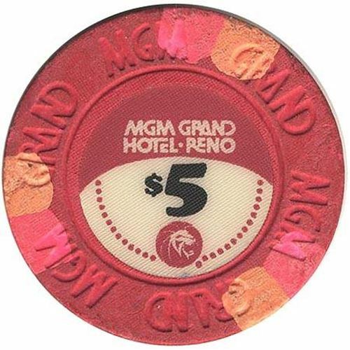 MGM Grand Casino Reno Nevada $5 Chip 1983