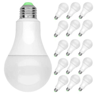 16 Pack A19 LED Light Bulbs 15W 100W Halogen Equivalent 6500K Daylight White E26