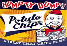 HUMPTY DUMPTY POTATO CHIPS (not food) 2" x 3" Fridge MAGNET  vintage Art