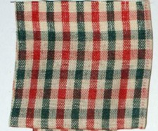 5 Yds. RED HUNTER HOLIDAY GINGHAM CHECK WIRE EDGE RIBBON 1 1/2" Wide