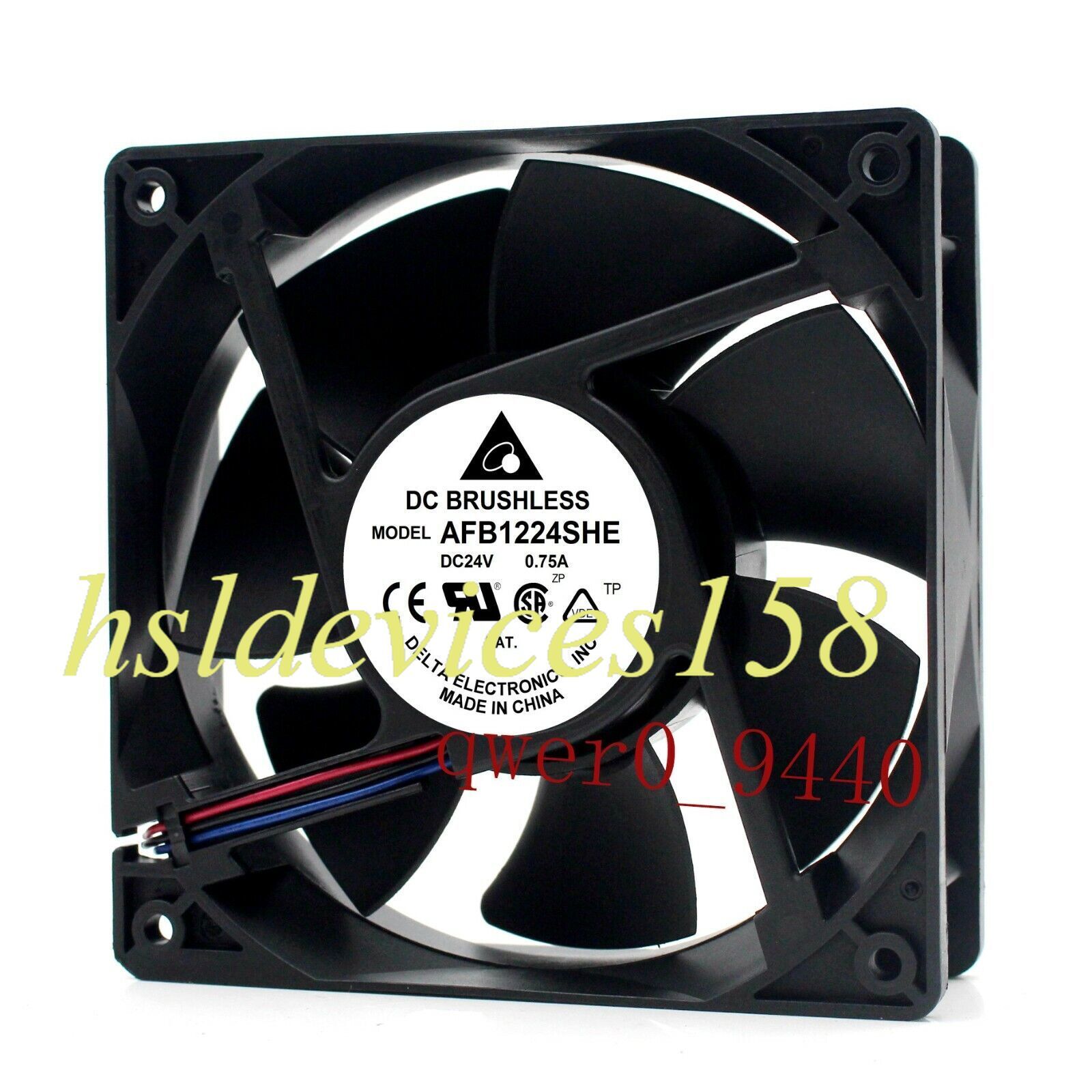 1Pcs Delta AFB1224SHE 12038 DC24V 0.75A High Air Volume Inverter Fan 3 ...