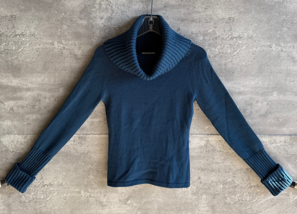Kumikyoku Navy Blue Knit Turtleneck Sweater Size 2 Japan Import | eBay