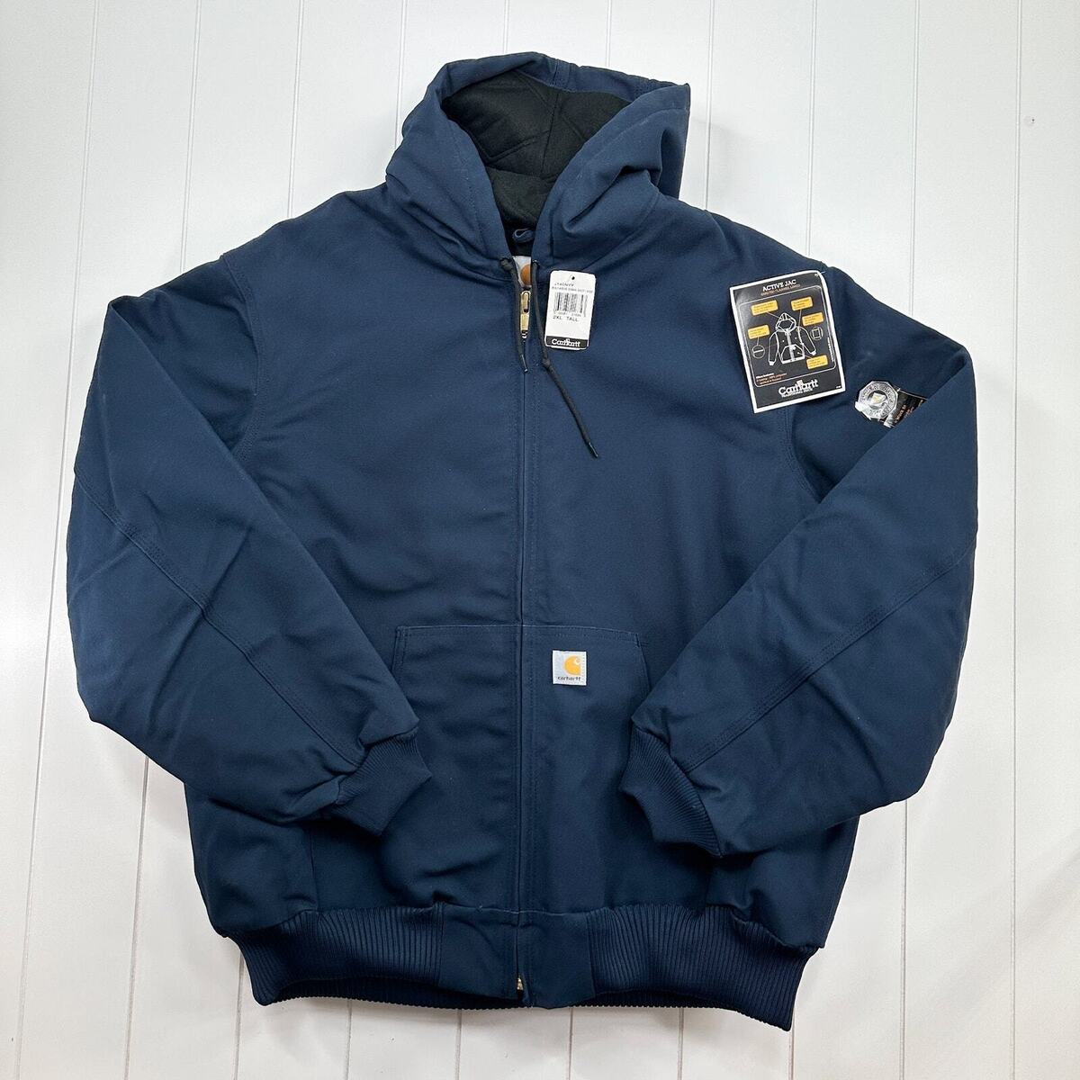 NEW Vintage Carhartt J140 NVY Active Jacket USA - 2XL Tall NEW Vintage Carhartt J140 NVY Active Jacket USA - 2XL Tall