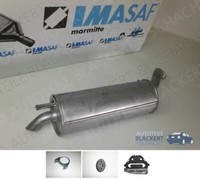 Imasaf ESD Auspuff Endtopf + Anbauteile für Fiat Stilo 1.4 +1.6 16V