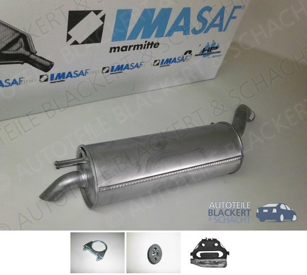 Imasaf ESD Auspuff Endtopf + Anbauteile für Fiat Stilo 1.4 +1.6 16V-image