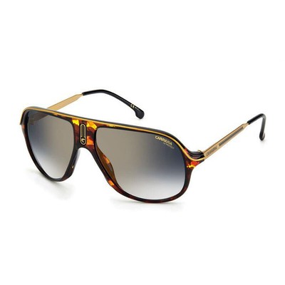 Carrera SAFARI65/N 086/1V Havana/Blue Gold Mirror 62-15-135 Sunglasses New Au...