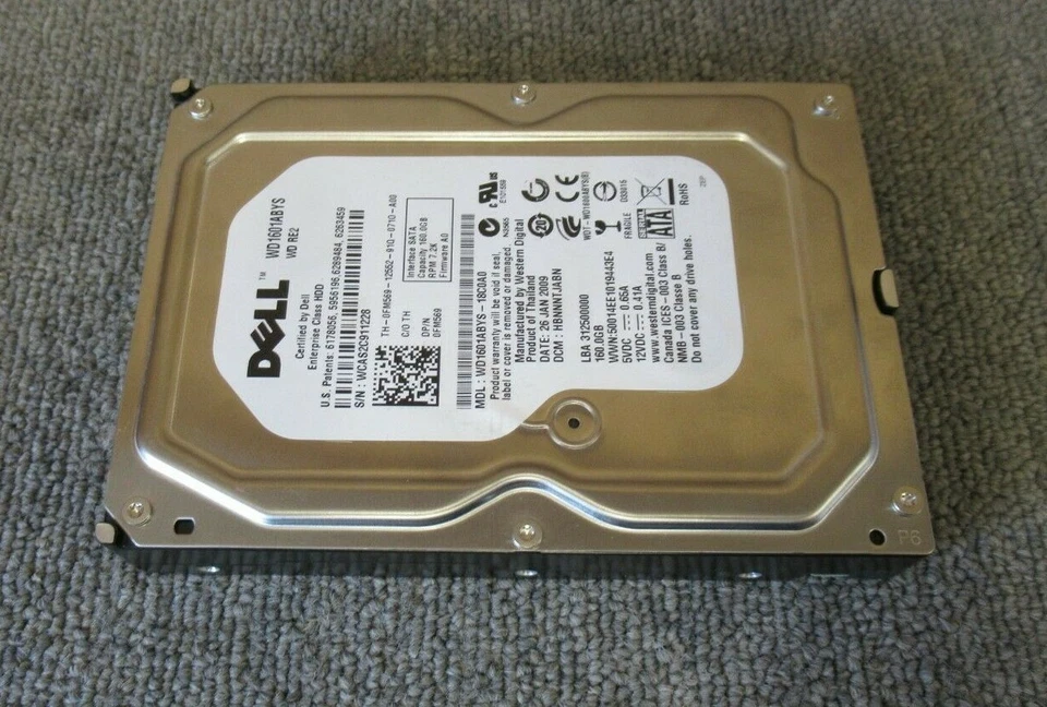 Dell FM569 WD1601ABYS-18C0A0 160GB 7200RPM SATA 3Gbps 16MB 3.5" Internal HDD - Image 2 of 4