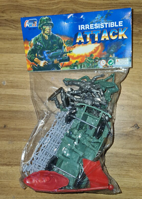 American WW2 plastic soldiers / green JEEP Irresistible Attack Bag